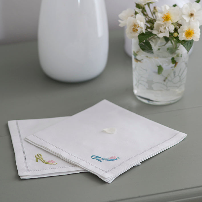 Rose Shoe hankies - set of 2