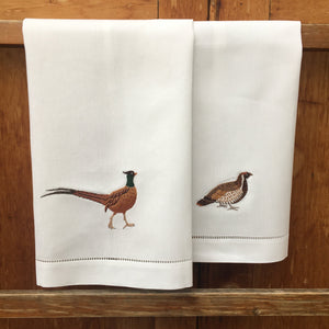 Pheasant + Grouse hand towels