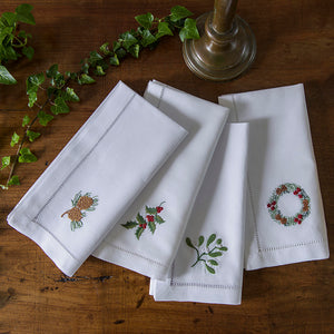 Mistletoe napkin set of 4