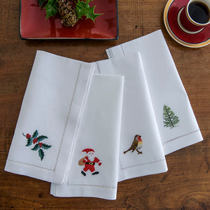 Santa napkins - set of 4