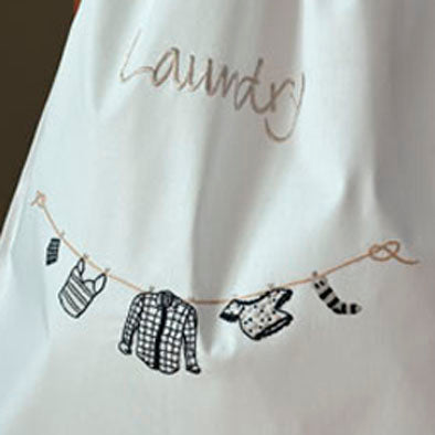 Shirts Silver Black white cotton laundry bag
